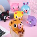 Multicolor Pig Tiger Sound Making Toys Animal Baby Toys Tongue Out Soothing Pressure Soft Cute Elastic Stretch Squeeze Toys. 