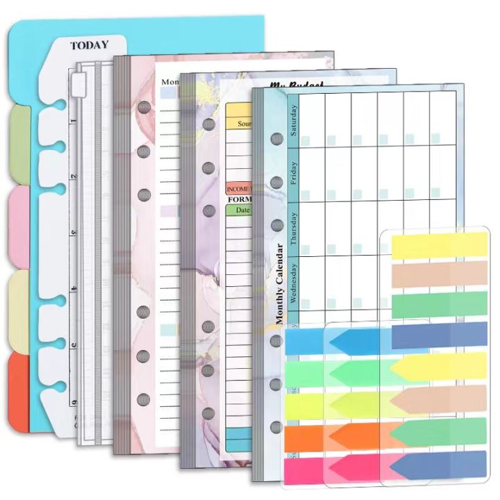 A5 A6 A7 Binder Budget Planner Organizer 6 Ring Binder Envelopes ...