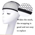 6 Pcs Stretchable Elastic Hair Net Black Liner Weaving Cap Comfortable Hairnets Open Ended Fishnet Wig Cap High Quality pen gpt. 