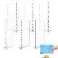 2pcs Acrylic Cake Scraper Set Decorating Contour Stripe Cake Comb Saw Tooth Smoother Buttercream Frosting Scraper cake tools.
