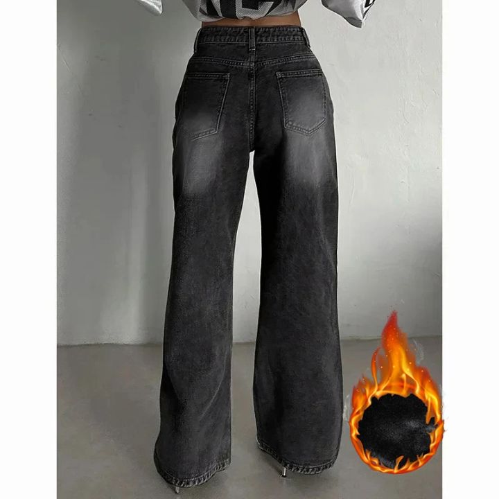 Winter%20Lady%20Plush%20Thermal%20High%20Waist%20Thin%20Jeans%20Girls%20Fleece%20Snow%20Warm%20Denim%20Pants%20Female%20Comfortable%20Straight%20Leg%20Trousers%20-%20Image%204