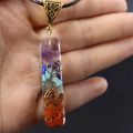 Retro Reiki Healing Energy Crystal Pendant Natural Stone for Yoga Meditation Spiritual 7 Chakra Jewelry Neckalce Amulet Orgonite. 