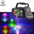 ALIEN RGB Mini DJ Disco Laser Light Projector USB Rechargeable LED UV Sound Strobe Stage Effect Wedding Xmas Holiday Party Lamp. 