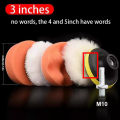 SEAMETAL 6pcs/set Car Polishing Sponge Pads Kit Foam Pad Buffer Kit Polishing Machine Wax Pads 3/4/5 Inch for Removing Scratches.