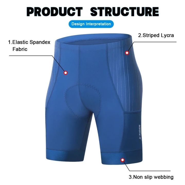 X-TIGER%20Cycling%20Shorts%206D%20Padded%20Men's%20Cycling%20Shorts%20Mountain%20Bike%20Fitness%20Leisure%20Shorts%20Summer%20Sports%20Breathable%20Shorts%20-%20Image%203