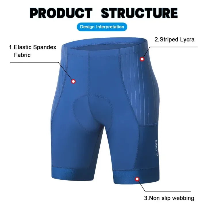 X-TIGER%20Cycling%20Shorts%206D%20Padded%20Men's%20Cycling%20Shorts%20Mountain%20Bike%20Fitness%20Leisure%20Shorts%20Summer%20Sports%20Breathable%20Shorts%20-%20Image%203
