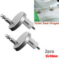 2Pc Toilet Lid Hinges Top Fix Hinge Mountings Replacement Release Quick Screws Fixing Bolts For Toilet Bathroom Acces 45/55/60mm.