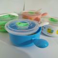 ModularTech kids bowl with cover and spoon, colorful high quality plastic bowl set with cartoon characters, bowl set with spoon for good food habits of your kids, healthy meal time bowl set for children. 