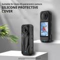 For Insta360 X5 Black Silicone Protective Case Waterproof Dustproof Dropproof Body Protective Case Lens Protective Case. 