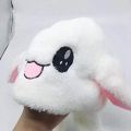 rabbit women's hat plush moving ears hat with earflaps movable ear. 