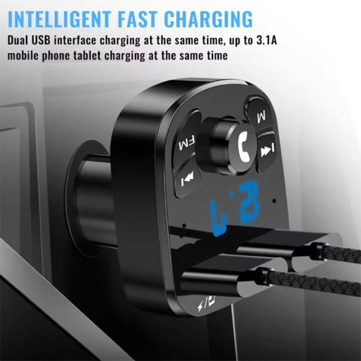 Car%20MP3%20Player%20Dual%20USB%20Fast%20Charging%20Charger%20FM%20Receiver%20Bluetooth%20Compatible%205.0%20Transmitter%20U-Disk%20Flash%20Drive%20Plug%20Car%20Kit%20-%20Image%204