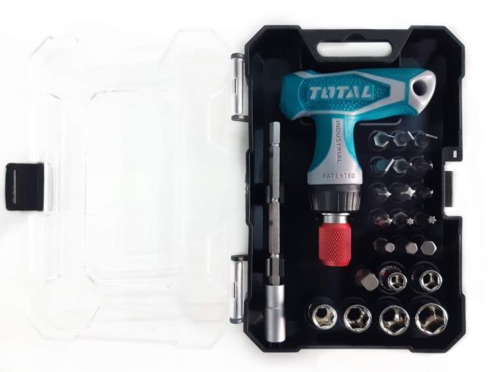 Screwdriver Rachet Box 24pcs Total T-handle Ratchet Screwdriver Box | Shop.com.mm