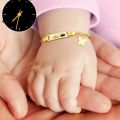 Customized name engrave born baby bracelet retock with box. 