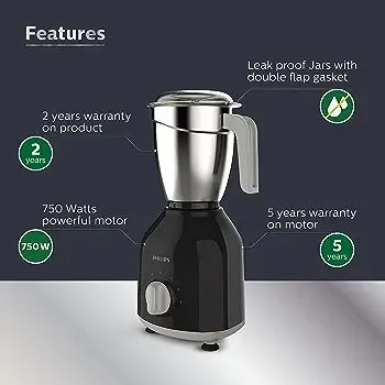 Philips%20HL7756/00%20Colour%20Black%20750Watt%20Mixer%20Grinder%20Copper%20Motor%20With%203%20Jar%20-%20Image%202