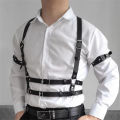Techwear Hip Hop Punk Leather Body Harness Chest Shoulder Strap Men Multi Function Adjustable Gothic Waist Belt.