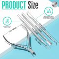 4Pcs Cuticle Nippers and Cutter Kit, Ingrown Toenail File, Triangle Nail Polish Remover Cuticle Pusher Trimmer Stainless Steel Manicure Tools Set for Fingernails and Toenails. 