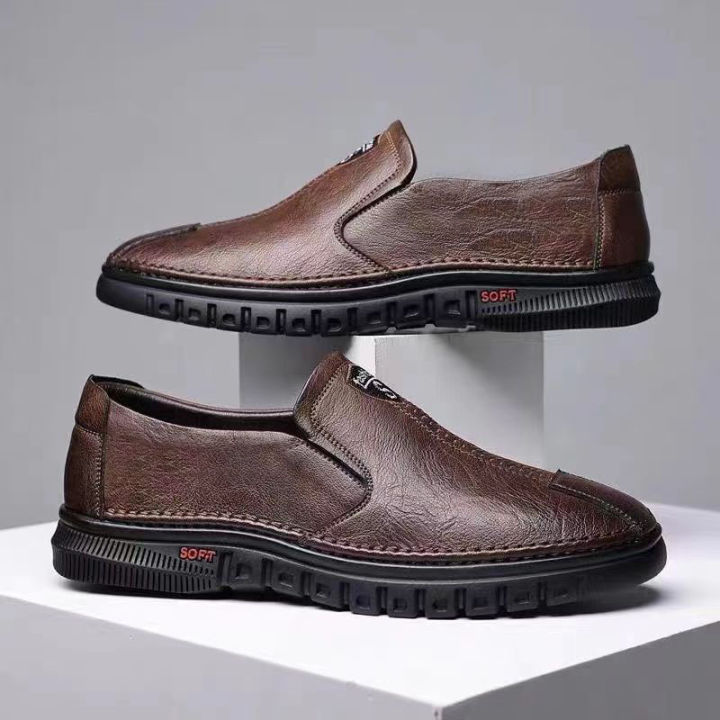 2025 PU Leather Men's Loafers Luxury Men Casual Shoes New Fashion Driving Shoes Breathable Slip on Men Moccasins Plus Size 39~44