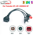 3 IN 1 Motorcycle Connector Cable For Yamaha 3pin 4pin for Honda 6pin OBD2 Cable Adapter OBD 2 Extension Cable. 