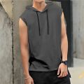 New Men’s Cotton Soft Sleeveless Workout Hoodie. 