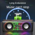V8 Transparent Mecha Music Speakers Bluetooth Wireless 5.0 Bass Diaphragm Subwoofer TWS Stereo RGB Light Mini Party speaker ﻿. 