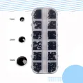 Black Nail Art Crystal Rhinestones, Multi Size Flatback Gems for Nail Art DIY Decoration. 