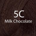EAZICOLOR PERMANENT HAIR COLOR CHROMA TECHNOLOGY WITH OMEGA 9 - 5C MILK CHOCOLATE WITH SUPER SILVER SHAMPOO. 