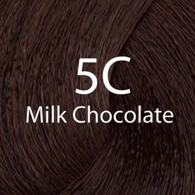 EAZICOLOR PERMANENT HAIR COLOR CHROMA TECHNOLOGY WITH OMEGA 9 - 5C MILK CHOCOLATE WITH SUPER SILVER SHAMPOO