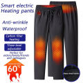 6 Zone Winter Men Thermal Heating Ski Pants Warm Trousers Women Winter Sports Heating Warm Pants (Not Included The Power Bank). 