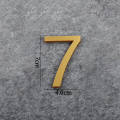 7cm (0-9) 3D effect small acrylic doorplate, email number, with adhesive backed home address recognition number board,. 