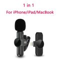 2in1 K30 Wireless Lavalier Microphone For iPhone Android Phone Camera Audio Video 2 Clip-on Microphones For YouTube TikTok Live. 