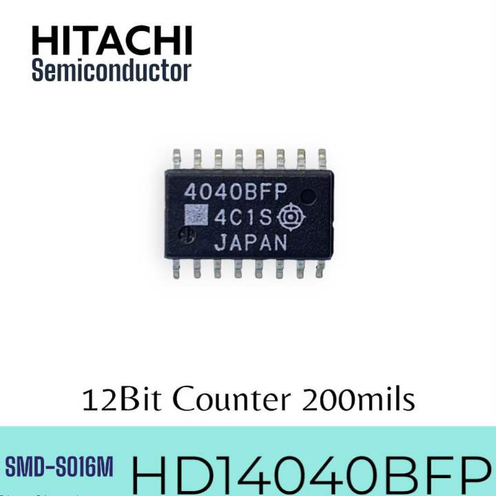 Hd14040bfp 12bit counter 200Mils SMD-SO16M Hitachi (2 pcs/PCs)