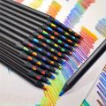 12PCS Rainbow Pencil Colorful Pencil 7-Color Wood Colorful Black Wood Painting Supplies Christmas Halloween Black Friday Gift. 