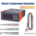 MH-1301B Digital Temperature Controller -99~400&deg;C PT100 M8 Probe Thermocouple Sensor Embedded Thermostat 220V Heating Cooling. 