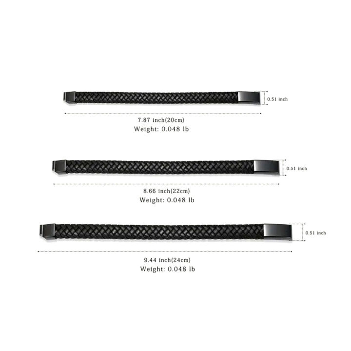 Cremation%20Jewelry%20Leather%20Bracelet%20Bangle%20Wristbands%20for%20Men%20Women%20Stainless%20Steel%20Magnetic%20Braided%20Cuff%20Jewelry%20Keepsake%20-%20Image%203