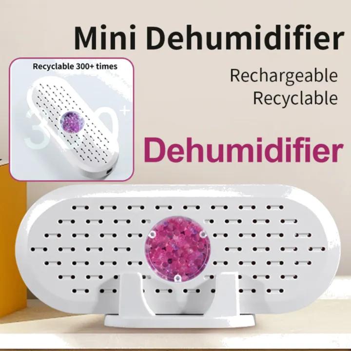 Mini Dehumidifier Cycle Portable Electric Dehumidifiers Reusable Moisture Absorbing Machine USB Charging for Closet Shoe Cabinet