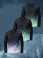 T-shirt men's four seasons long sleeve outdoor speed dry clothes running training breathable leisure fitness top. 