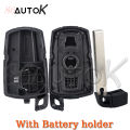 Remote Key Fob Shell Case Replacement for Smart Key Shell Blade Fob Remote Case for BMW 1 3 5 6 X Series E90 E91 E92 E60. 