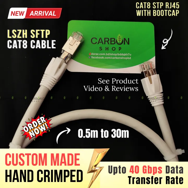 Cat8%20Cable%2040Gbps%202000Mhz%20Pure%20Copper%20Internet%20Ethernet%20Network%2022AWG%20RJ45%20Shielded%20Indoor%20LAN%20Cat%208%20Cable%20SFTP%20%20Ethernet%20Cable%20CAT8%2040Gbps%202000MHz%20for%20Gaming,%20Router,%20PC%20-%20High%20Speed%20Reliable%20and%20Stable%20Connectivity%20-%20Image%205