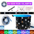 5V RGB Led Strip Lights 5050 1m 2m 3m 4m 5m 10m RGB Led Tape Multicolor Led Ribbon Strip 5v 10mm 18LEDs/m Rgb Led Lights. 