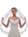 Women's Short 2 Tier 60/80 cm Lace Wedding Bridal Veil With Comb Two Layers Bride Veils. 