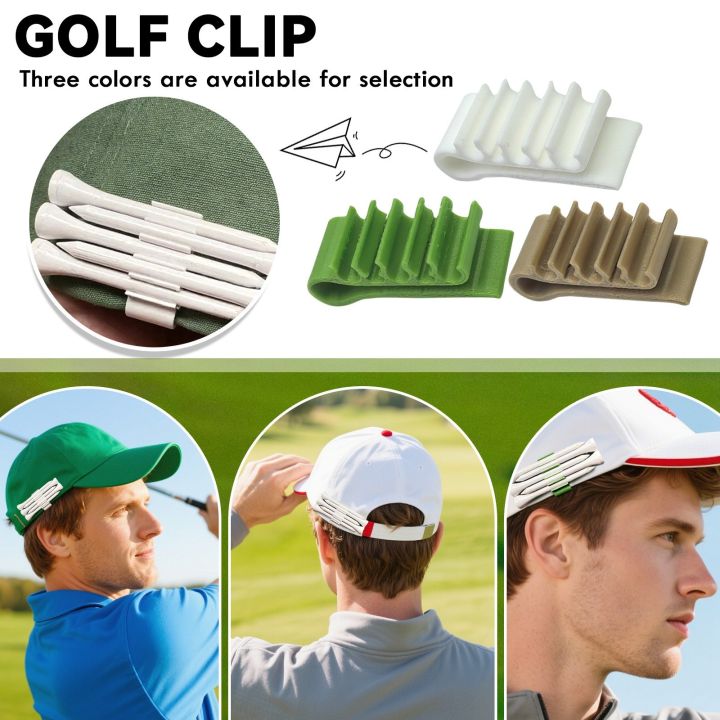 Hat Clip Golf Seat Holder Fits Brimmed Hats Visors Holds 5 Golf Seats For Quick Access Portable Golf Tee Clip Golf Accessories