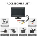 4.3 Inch Car Reverse Camera Monitor, HD Rear View Backup Parking Aid with LCD Screen, Easy Installation Universal Fit. 
