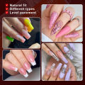 600PCS Semi-frosted No Crease Long Fake Nails Almond French Coffin Full Half Cover False Nails Artificial Nail Art Soft Gel Tips. 