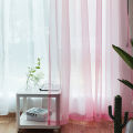 1pc Solid Colour Sheer Curtain, Curtains for Living Room, Bedroom, Home Decoration, French Window Screen with Rod Pocket.