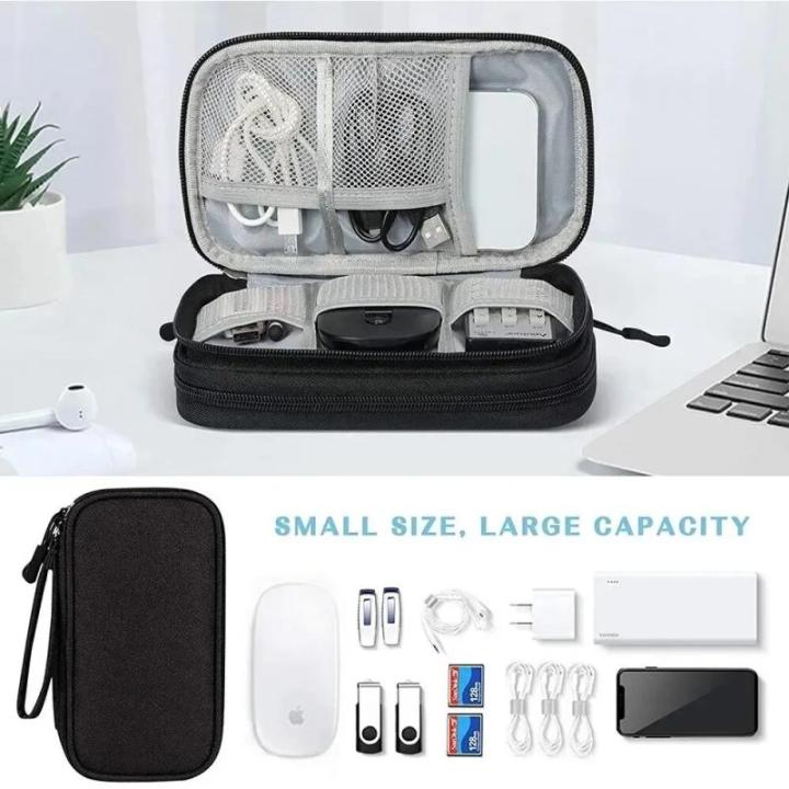 1PCS%20Grey/Black/Pink/Navy%20NEW%20Travel%20Organizer%20Bag%20Cable%20Storage%20Organizers%20Pouch%20Carry%20Case%20Portable%20Double%20Layers%20Storage%20Bags%20-%20Image%206