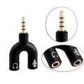 U-Shape Converter- 3.5mm Audio Splitter For Headphone And Microphone. 