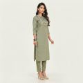 FuLoo's Octave Pure Cotton Designer Embroidered Kurti  for Women  #04. 