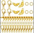 60pcs Heavy-Duty Alloy Lobster Clasps with Jump Rings - Secure Fastening, for Bracelets, Necklaces, Keychains, Earrings - Jewelry Making Supplies for Beginners & Professionals (Durable Connector Clasps), Lobster Clasp Charms, Earring Components, Crimp Con. 