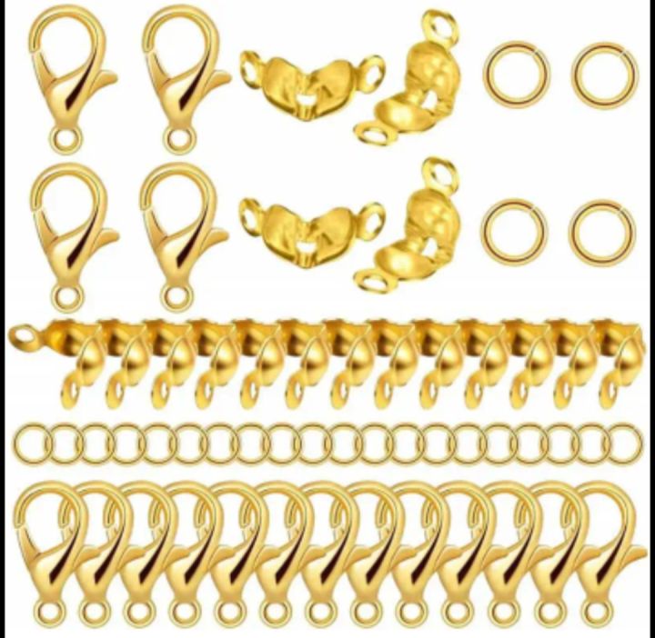 60pcs Heavy-Duty Alloy Lobster Clasps with Jump Rings - Secure Fastening, for Bracelets, Necklaces, Keychains, Earrings - Jewelry Making Supplies for Beginners & Professionals (Durable Connector Clasps), Lobster Clasp Charms, Earring Components, Crimp Con