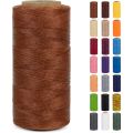 1mm 220m Leather Wax Thread for Waxed Polyester Cord Craft Heavy Duty Sewing Thread Waxed Book Binding Leather String Cord. 